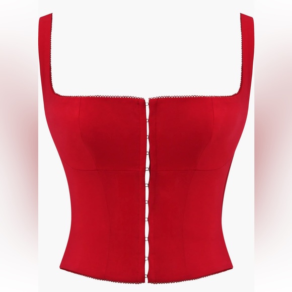House of CB Pia Poplin Corset Crop Top - Picture 12 of 13